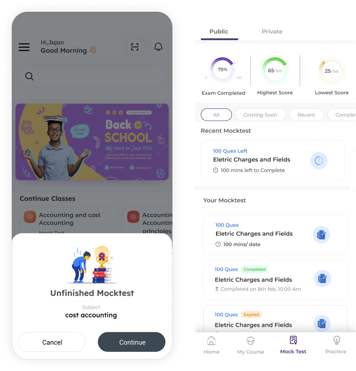 Redesigning Mock Test Resumption